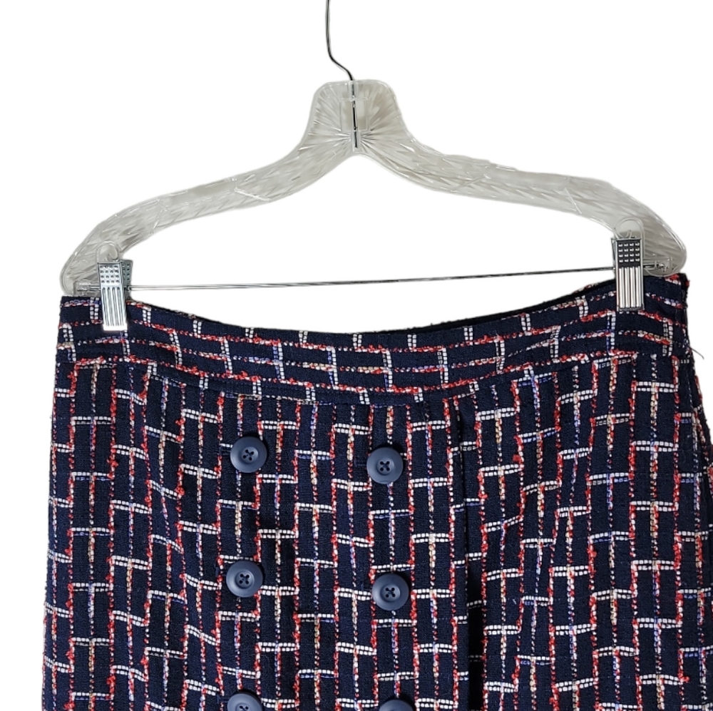 Loft faux wrap tweed boucle mini skirt size 10 - Picture 3 of 5
